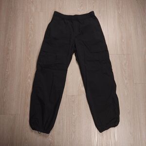 Uniqlo Easy Cargo Pants Womens Small Black High Rise Pockets Casual Outdoors